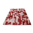 Design koberec vínově-bílý Patchwork 170x241 koberec do obýváku