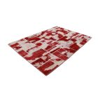 Design koberec vínově-bílý Patchwork 170x241 koberec do obýváku