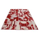 Design koberec vínově-bílý Patchwork 170x241 koberec do obýváku