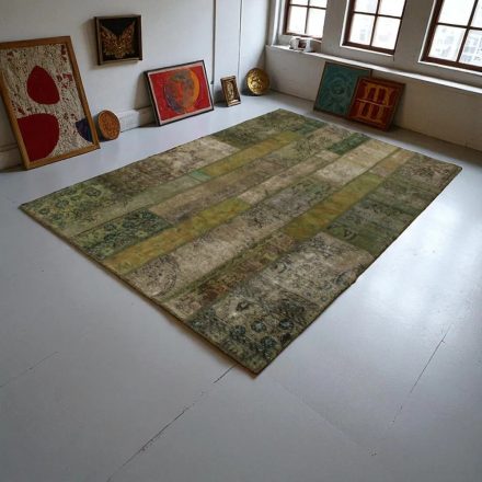 Design koberec zelený Patchwork 169x238 koberec do obýváku