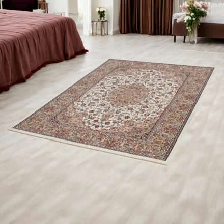 Perský koberec tmavě béžový MEDALION 140x200 kvalitní kusový koberec z akrylu