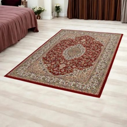 Luxusní akrylový koberec se vzorem Medalion - vínový 140x200