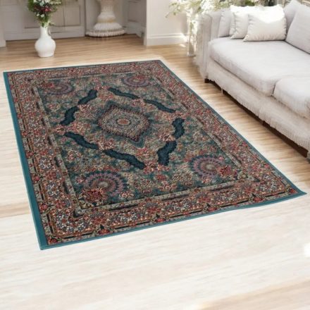 Perský koberec modrý TABRIZ 160x230 luxusní koberec do obýváku