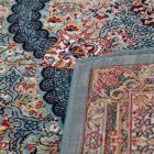 Perský koberec modrý TABRIZ 160x230 luxusní koberec do obýváku