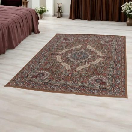 Perský koberec hnědý MEDALION 140x200 kvalitní kusový koberec z akrylu