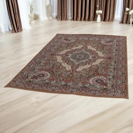 Luxusní akrylový koberec se vzorem Medalion - hnědý 80x120