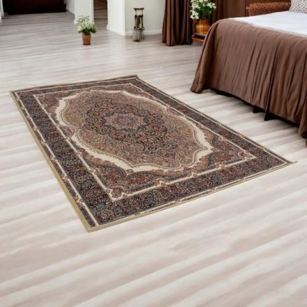 Luxusní akrylový koberec se vzorem Kerman - hnědý 140x200
