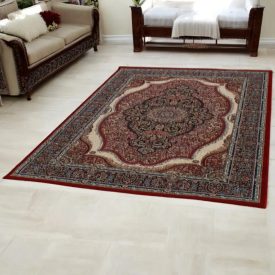   Perský koberec vínový MEDALION 160x230 kvalitní akrylový koberec do obýváku