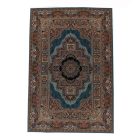 Perský koberec Kerman modrý 200x300 kvalitní koberec do obýváku z akrylu