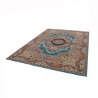 Perský koberec Kerman modrý 200x300 kvalitní koberec do obýváku z akrylu