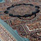 Perský koberec Kerman modrý 200x300 kvalitní koberec do obýváku z akrylu