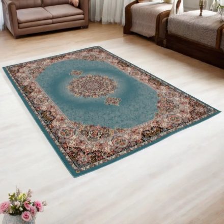 Luxusní akrylový koberec se vzorem Tabriz - tyrkysově modrý 160x230