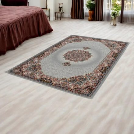 Perský koberec šedý TABRIZ 140x200 kvalitní akrylový koberec