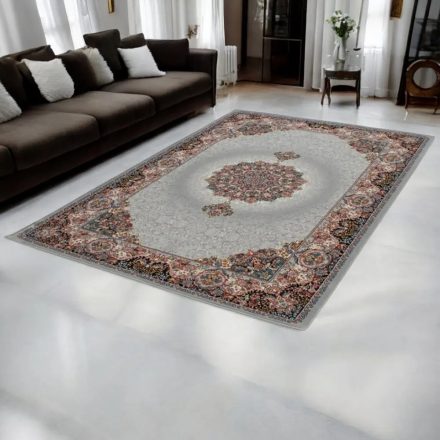Perský koberec šedý TABRIZ 160x230 kvalitní akrylový koberec do obýváku
