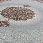 Perský koberec šedý TABRIZ 160x230 kvalitní akrylový koberec do obýváku