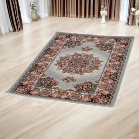 Luxusní akrylový koberec se vzorem Isfahan - šedý 80x120