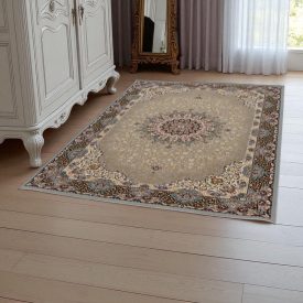   Perský koberec šedý KERMAN 140x200 exkluzivní kusový koberec z akrylu