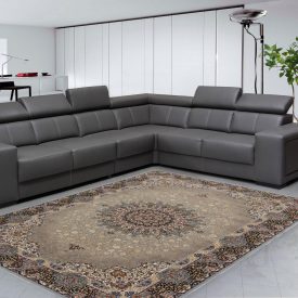   Perský koberec šedý KERMAN 160x230 kvalitní akrylový koberec do obývacího pokoje