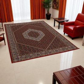   Perský koberec vínový BIDJAR 160x230 kvalitní akrylový koberec do obýváku