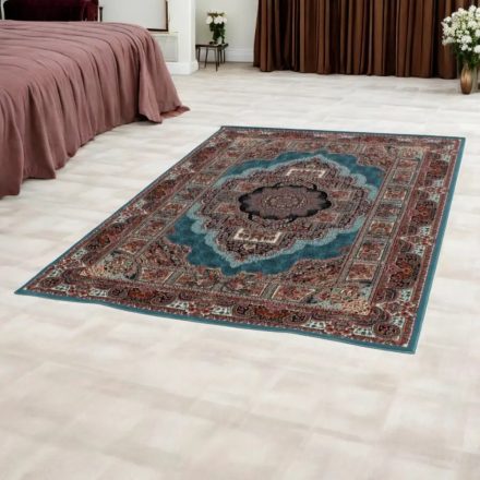 Perský koberec modrý TABRIZ 140x200 luxusní akrylový koberec