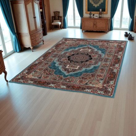 Perský koberec modrý TABRIZ 140x200 luxusní akrylový koberec