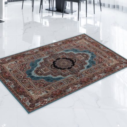 Perský koberec modrý Tabriz 80x120 prémiový koberec do obýváku a ložnice