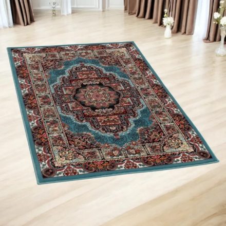 Perský koberec modrý Tabriz 80x120 prémiový koberec do obýváku a ložnice
