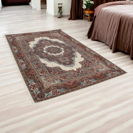 Perský koberec béžový TABRIZ 140x200 exkluzivní kusový koberec z akrylu