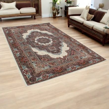 Perský koberec béžový TABRIZ 160x230 kvalitní akrylový koberec do obývacího pokoje