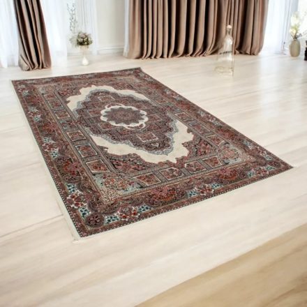 Perský koberec béžový Tabriz 80x120 prémiový koberec do obýváku a ložnice