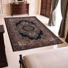   Luxusní akrylový koberec se vzorem Tabriz - tmavě modrý 140x200
