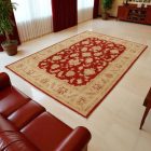 Ziegler vlněný koberec červený-béžový 202x293 koberec do obýváku