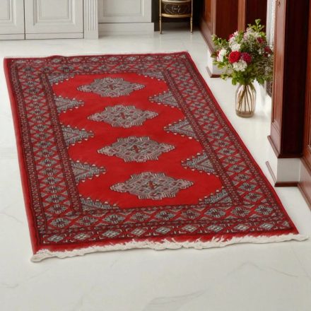 Pákistánský koberec červený Jaldar 77x124 ručně vázaný orientální koberec