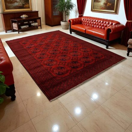 Orientální koberec vínový Ersari 252x346 ručně vázaný afghánský koberec