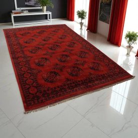   Orientální koberec vínový Ersari 204x297 ručně vázaný afghánský koberec