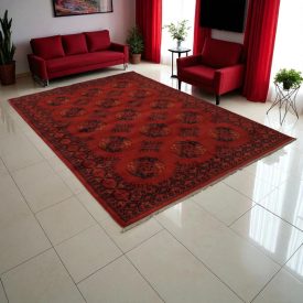   Orientální koberec vínový Ersari 207x301 ručně vázaný afghánský koberec
