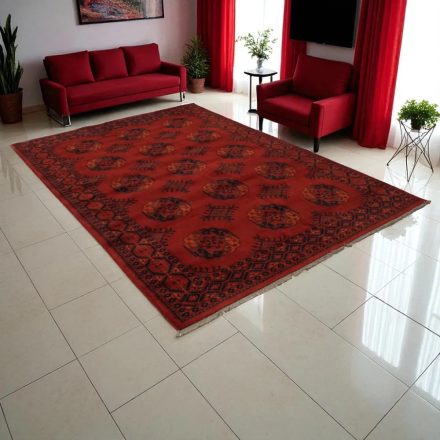 Orientální koberec vínový Ersari 207x301 ručně vázaný afghánský koberec