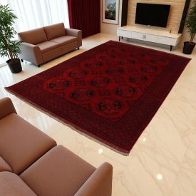   Orientální koberec vínový Ersari 202x293 ručně vázaný afghánský koberec