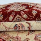 Ziegler vlněný koberec béžový-bordó 151x201 koberec do obýváku