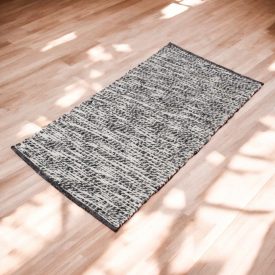 Silný vlněný koberec Rustic 70x130 šedý koberec