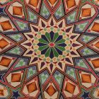 Dekorační polštář krémový 45x45 cm – Orientální hvězda