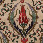 Dekorační polštář krémový 45x45 cm – Sultánský tulipán