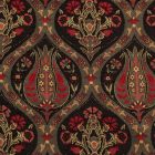 Dekorační polštář černý 45x45 cm – Půlnoční orientální zahrada