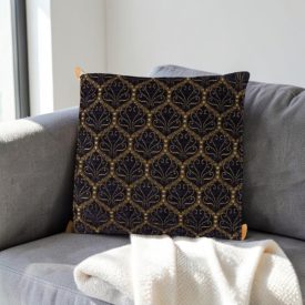   Dekorační polštář tmavě modrý 45x45 cm – Ornament noční modři