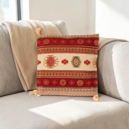 Dekorační polštář bordó 45x45 cm – Nomádské pruhy