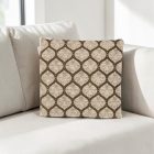 Dekorační polštář světle šedý 45x45 cm – Stříbrný ornament