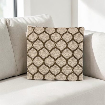 Dekorační polštář světle šedý 45x45 cm – Stříbrný ornament