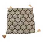 Dekorační polštář světle šedý 45x45 cm – Stříbrný ornament