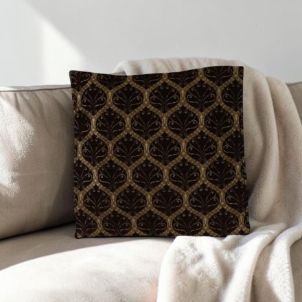 Dekorační polštář černý 45x45 cm – Ebenový ornament