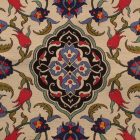 Dekorační polštář krémový 45x45 cm – Safírový tulipán